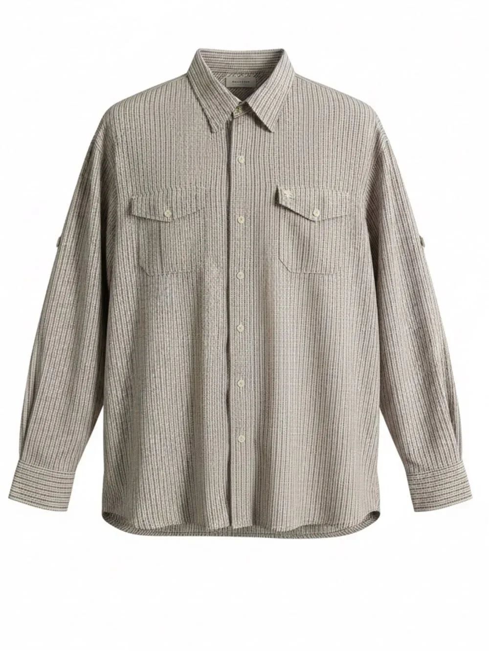 Timberland Men's Beige/orange Button-Down Shirt size L